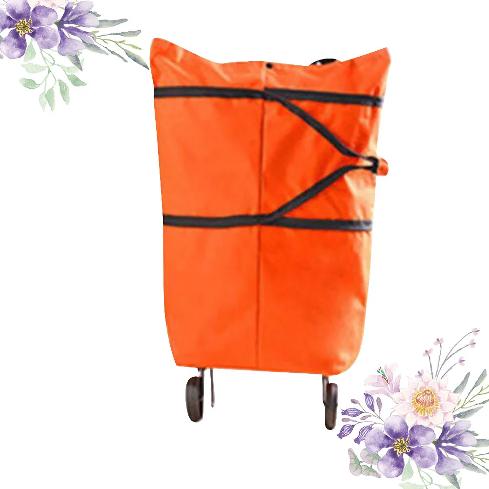 

Collapsible Trolley Bags Folding Shopping Bag with Wheels Foldable Shopping Cart Grocery Bags for Trip Vacations Camping