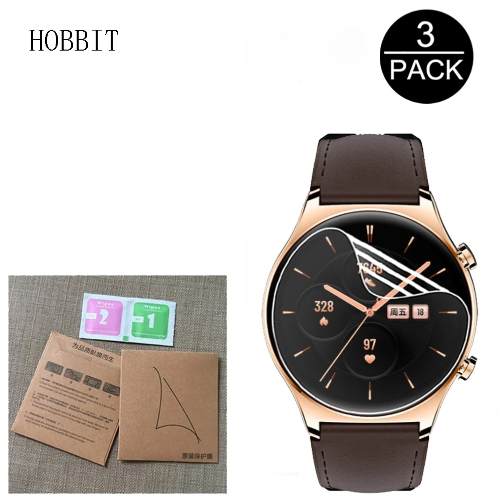 

Защитная пленка из ТПУ для смарт-часов Huawei Honor GS 3, 3 шт., защитная пленка на весь экран, нетонкая Гидрогелевая защитная пленка, не стекло