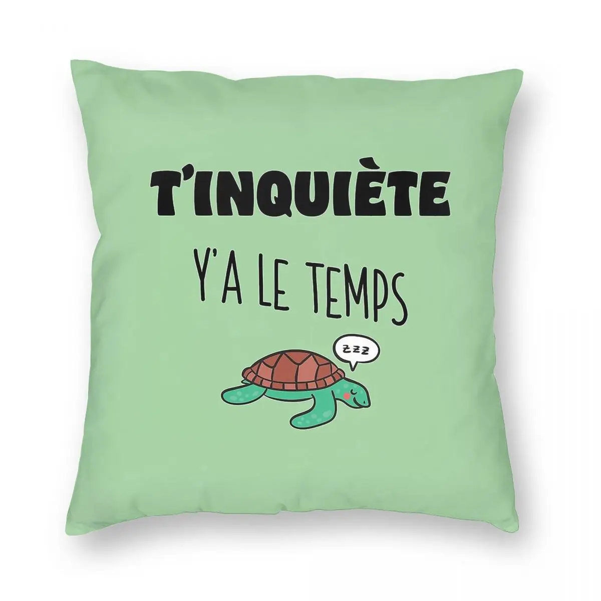 Фото Квадратная наволочка T'Inquiﾨte Drﾴle De Tortue из полиэстера, льна и бархата с принтом, декоративная наволочка на молнии, чехол для домашней подушки №5