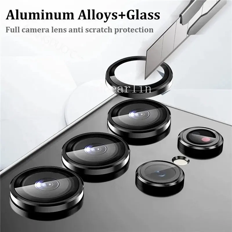 50pcs Camera lens Glass Protector for Samsung S22 Ultra 5G S23 Ultra Lens Cover Tempered Glass for S22 Ultra Lens Case