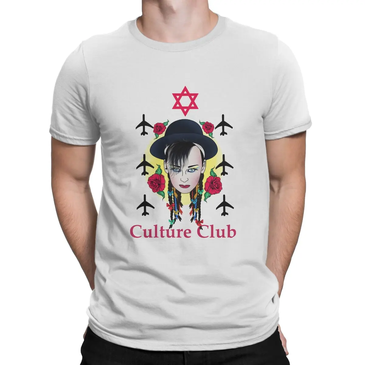 

80s Pop Rock Band T-Shirt Men Culture Club Novelty Cotton Tees Round Collar Short Sleeve T Shirts Gift Idea Clothing