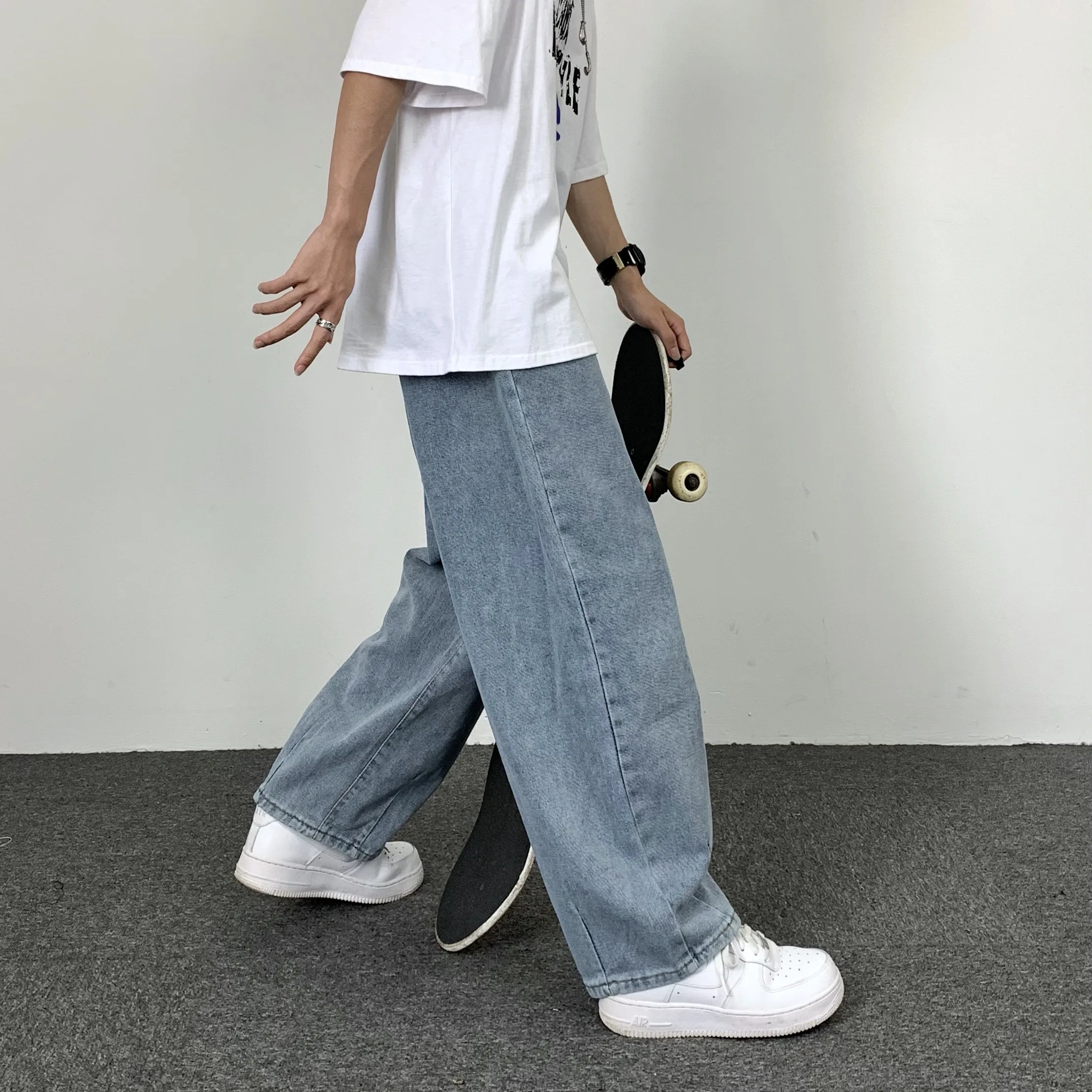 Men's Jeans Solid Color Loose Jeans Hip Hop Men's Pants Y2k Pants Jeans Fashion Streetwear Brand Jeans Jeans Aestethic Denim
