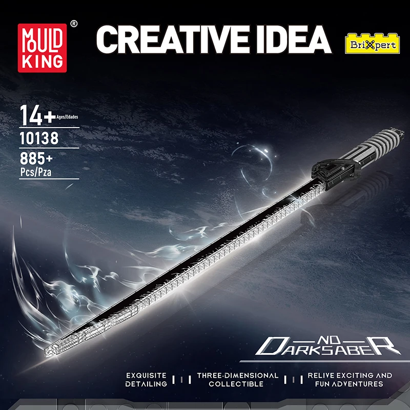 Mold King 10138 звездный план темный меч со светодиодной подсветкой модель