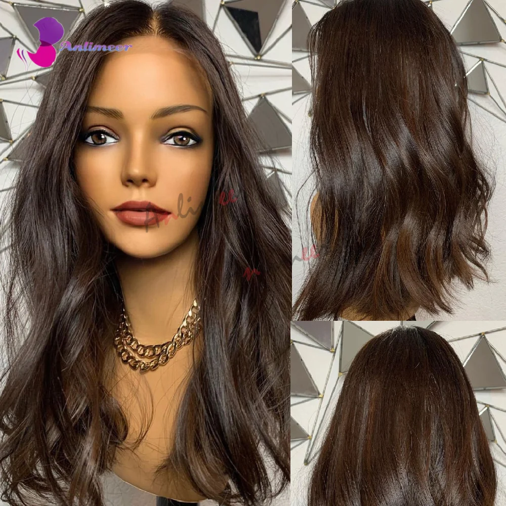 Ed Human Hair Wig Glueless Human Hair Wigs For Black Women Brown Wig Human Hair 200% Density Short Wavy Wig