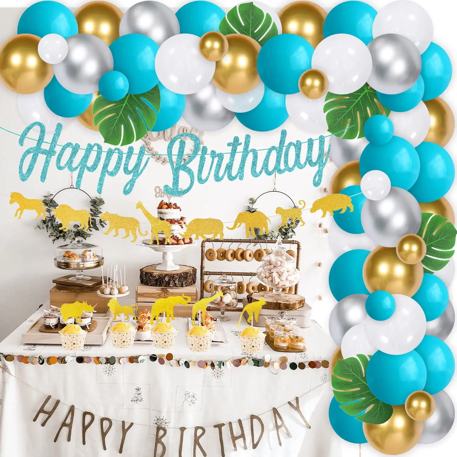 SURPRISE-Jungle Animal Тематические украшения для дня рождения набор гирляндной арки
