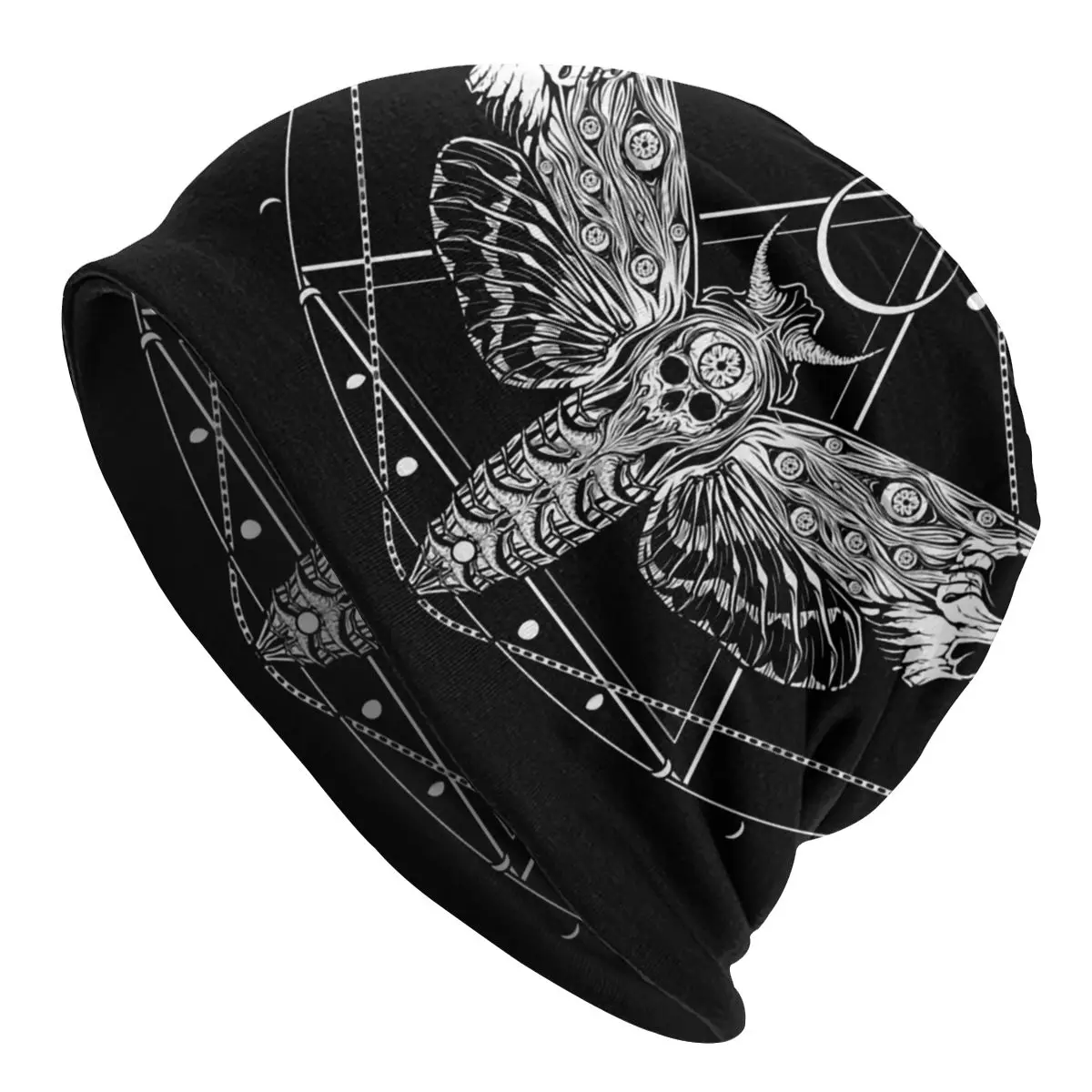 

Теплая шапочка Surreal Death Moth с эффектом потертости, велосипедные повседневные облегающие шапки, защитные мужские и женские шапки