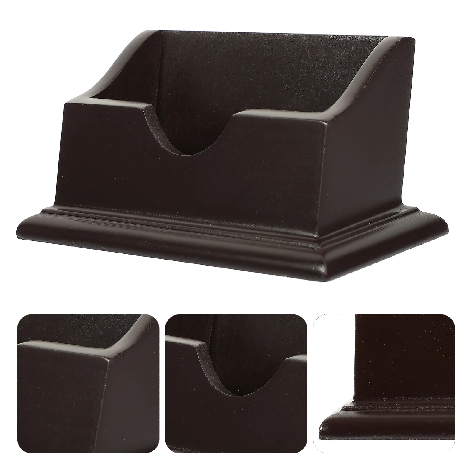 

Storage Box Containers Wooden Cards Stand Desk Office Accessory Red Sandalwood Holder Accessories for Photocard