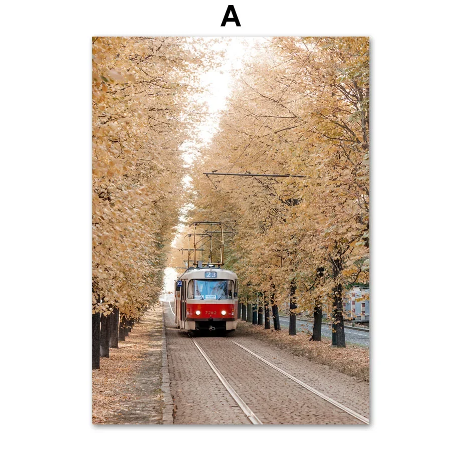 

Винтажный осенний пейзаж на холсте