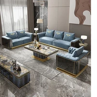 italian style light luxury frosted leather sofa large family large flat level villa high end designer ba xia whole house furnitu
