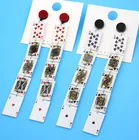 Крутые Длинные акриловые серьги-кисточки в стиле панк с игральными картами женские крупные креативные Висячие серьги для женщин Brincos Mujer