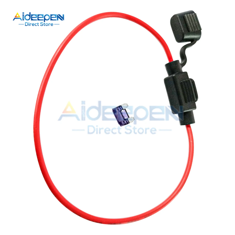 Фото 5Pcs Waterproof Car Mini Blade Adapter Plug-in Fuse Holder Splash-proof for 32V 3A Wire Cutoff Switch Socket Damp Proof Splash №3