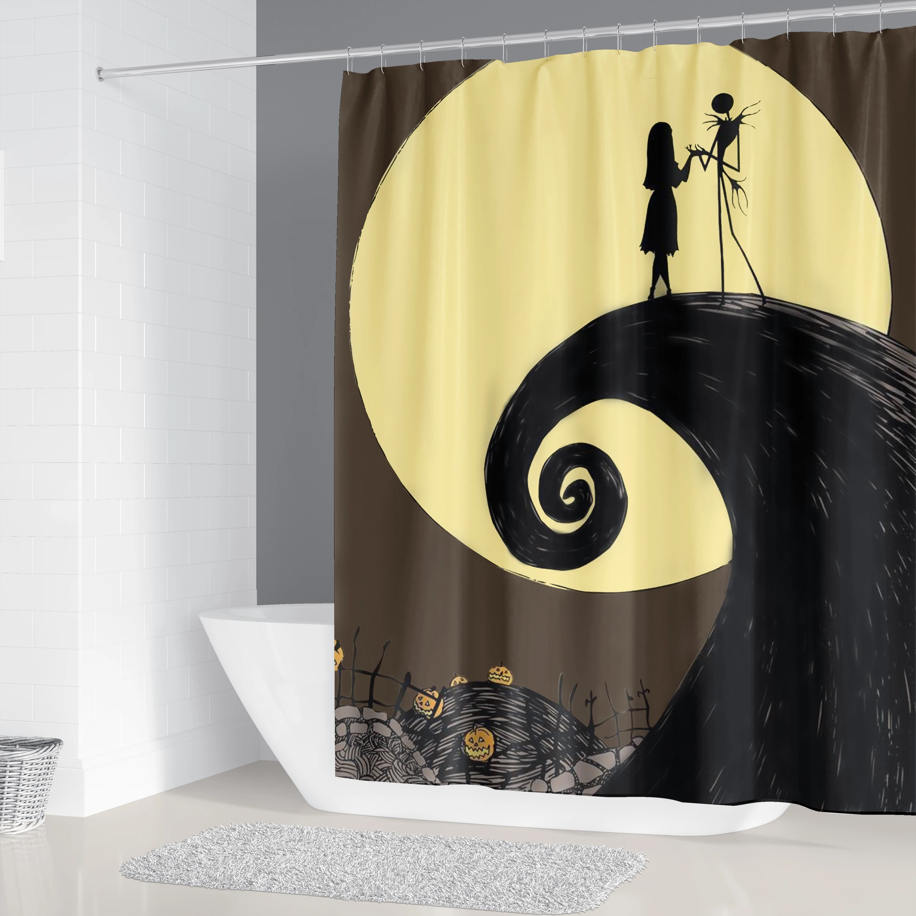Рождественская занавеска для душа на Хэллоуин набор ковриков Мультяшные