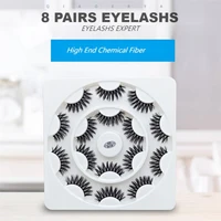 lzdlkdr 8 pairs of false eyelashes fashion elegant three dimensional multi layer natural warping eyelashes wholesale and retail