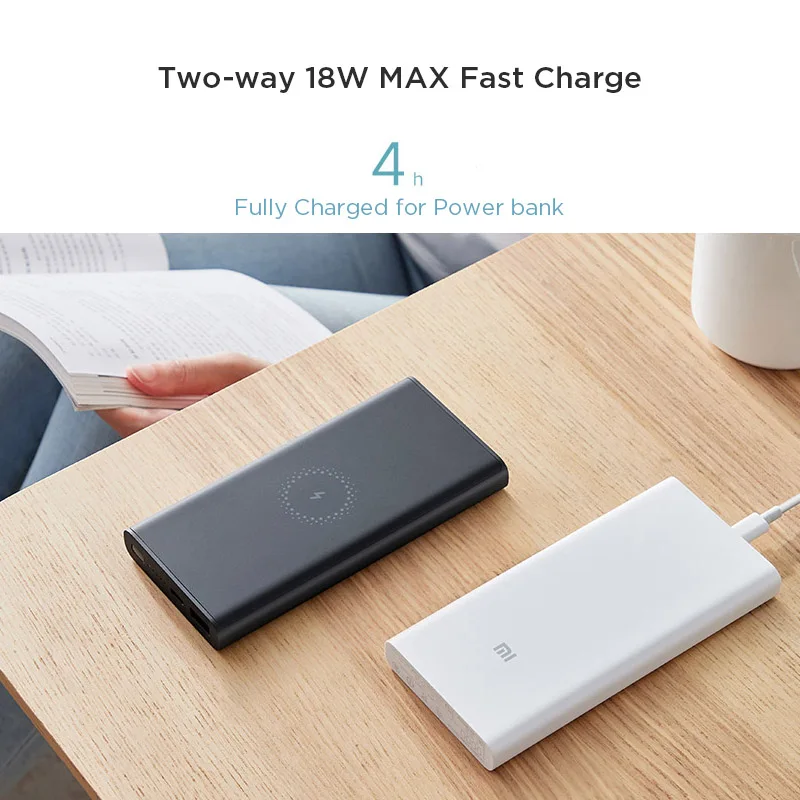 Беспроводное портативное зарядное устройство Xiaomi Youth Edition 10000 мАч 18 Вт внешняя