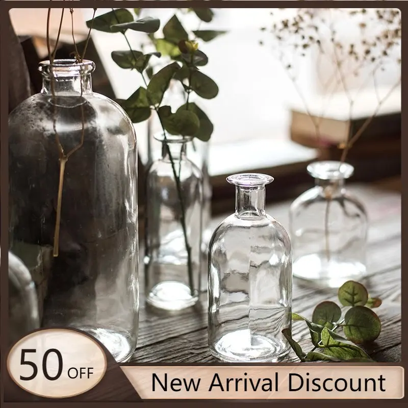 

Hydroponics Glass Vase Desk Nordic Home Design Small Vase Aesthetic Balcony Jarrones Decorativos Moderno Balcony Decorations