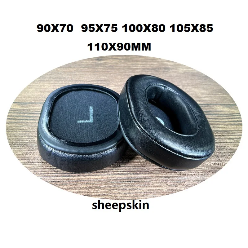 

Square Replacement Earpads 90X70 95X75 100X80MM 100X85 105X85 110X90MM Sheepskin Headphone Earpads Universal Ear Pads Cushion