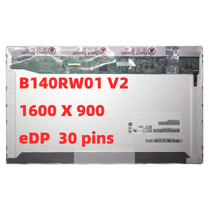 ЖК-экран для HP elitebook 8440P 8440W 14,0 дюймов B140RW01 V2 V.2 LP140WD1-TPD1 LTN140KT02, Светодиодная панель дисплея 1600*900 EDP, 30 контактов