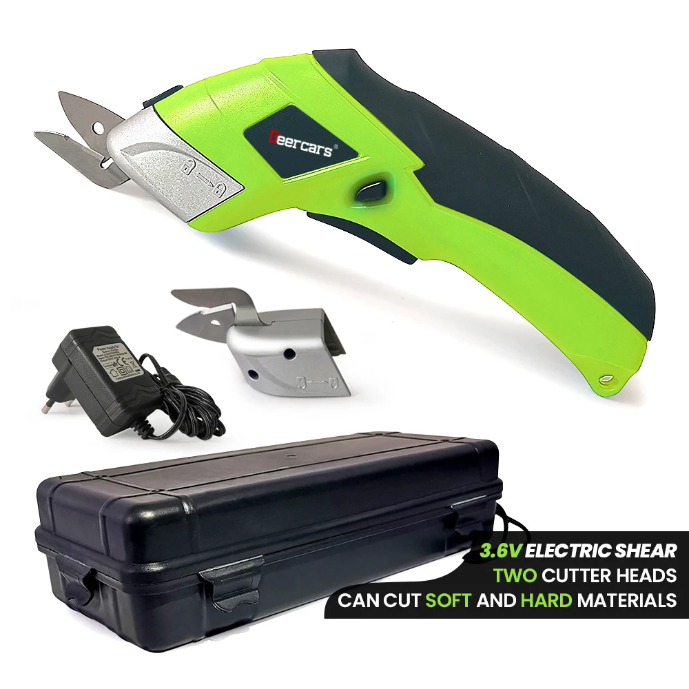 

3.6V Fabric Rechargeable Electric Scissors Wireless Battery Cutter Cloth Carpet PVC Leather Cutting Tools Cordless Sewing Shear