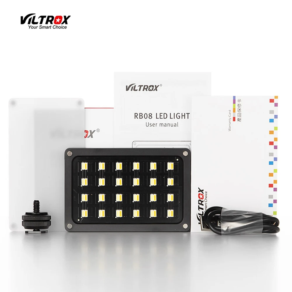 

Viltrox RB08 двухцветный 2500K-8500K мини видео светодиодный свет портативный заполнясветильник Встроенный аккумулятор для телефона камеры YouTube live