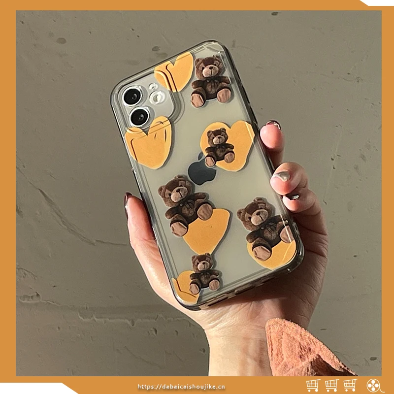 

Love Little Bear DollFor iphone11pro/maxApplex/12/13Phone CasexrWomen's7p8plus