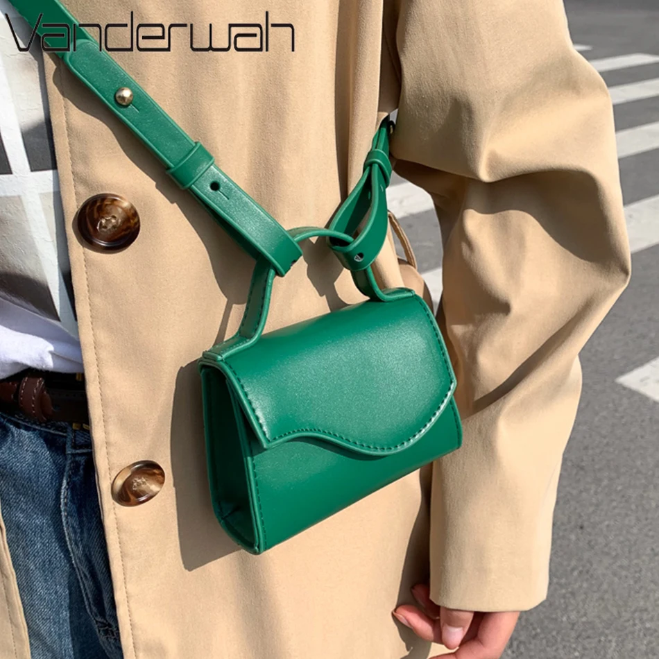 

Mini PU Leather Crossbody Lipstick Cosmetic Bag with Short Handle for Women 2022 Cute Summer Green Shoulder Handbags and Purses