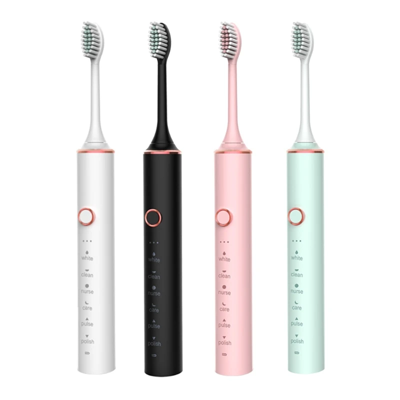 

Electric Toothbrush with Whitening and Antibacterial Bristles IPX7 Waterproof Rechargeable Power Sonic Toothbrushes