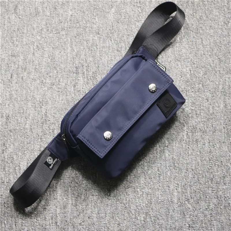 

Dark trend simple flip nylon chest bag trend straddle waist bag men's and women's single shoulder leisure satchel hand Backpack