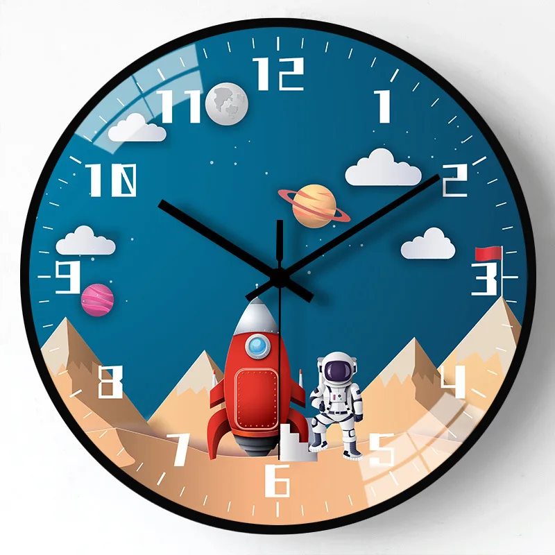 

Wall Decoration Nordic Silent Clock Watch Mute Living Room Mural Clocks Wall Home Decor Bedroom Creative Round Stickers Modern