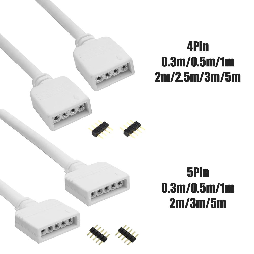 4-контактный/5-контактный Удлинительный кабель светильник Ной ленты белый провод