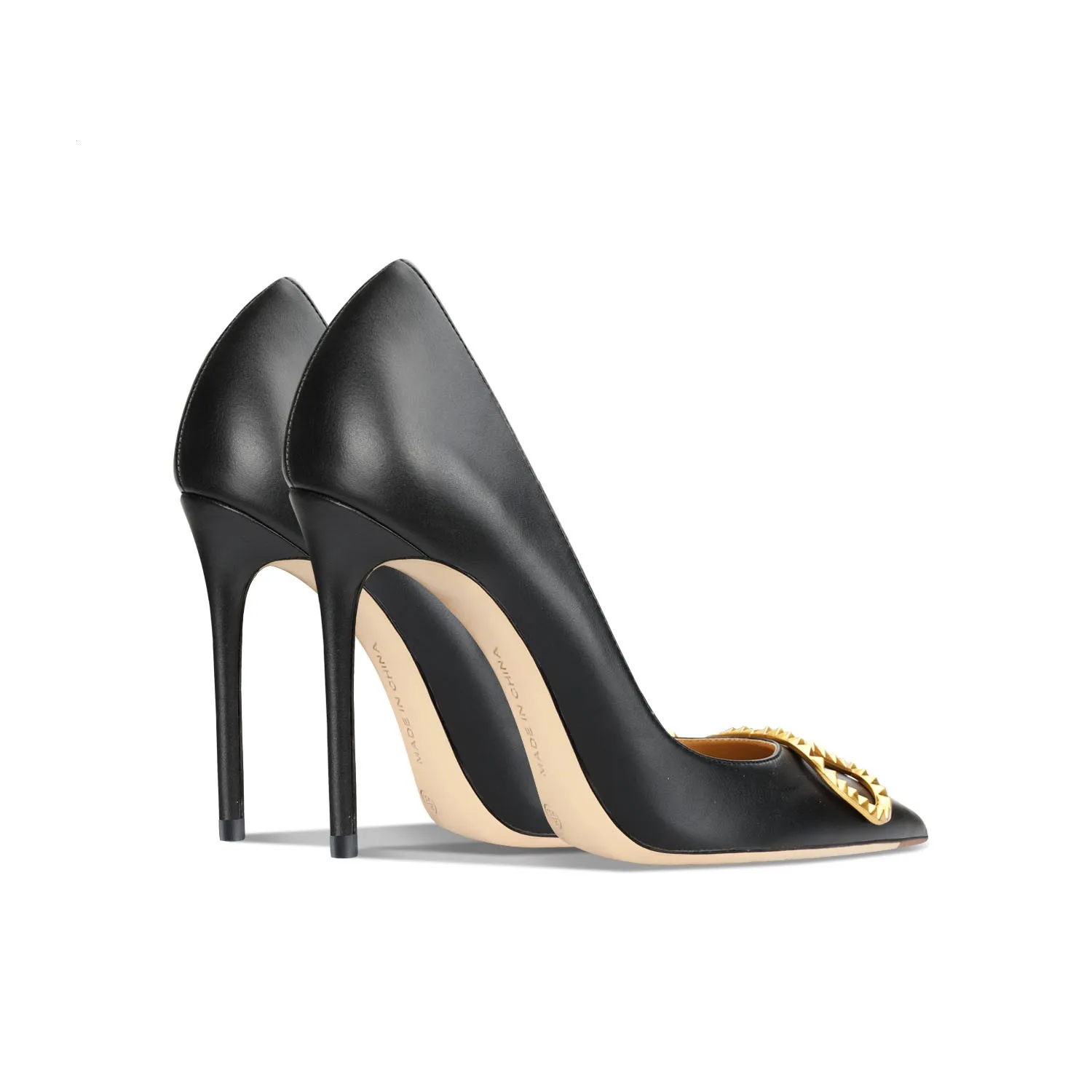 2023 Luxury Brand High Quality Women 's High Heels Fashion Classic Pointy Pumps Wedding Shoes Leather Pointed 10CM Wedding Shoes