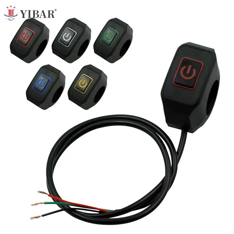 

22mm Motorcycle Handlebar Switch Momentry Buttton For Electric Control With LED