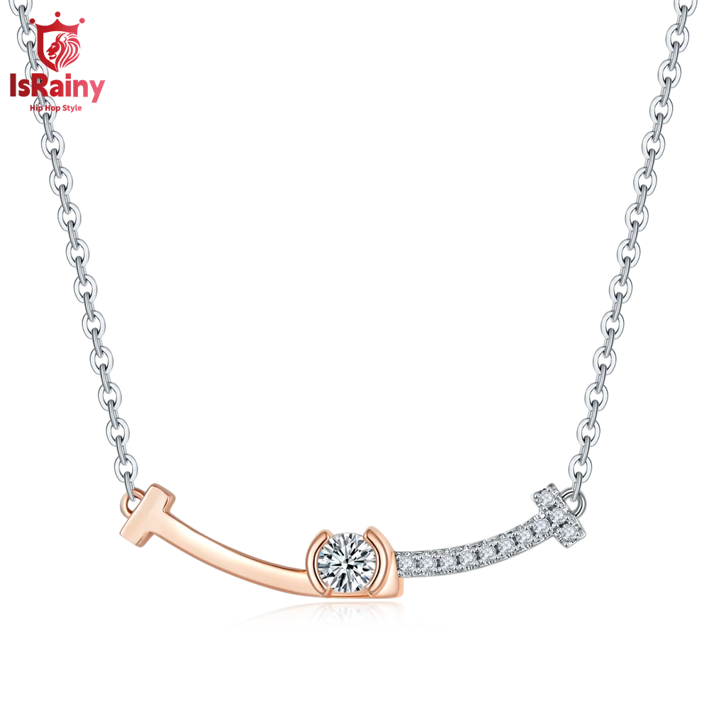 Подвеска из серебра 100% пробы с муассанитом и бриллиантом