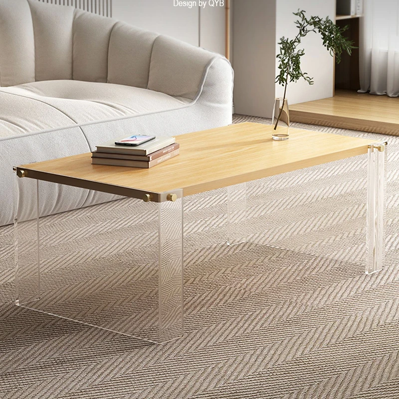 

Coffee table living room simple modern small apartment sofa side transparent acrylic tea low table sitting bay window CJ07