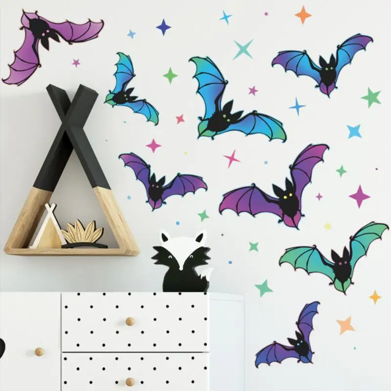 

3D Luminous Bat Wall Stickers Glow In The Dark Wall Art Decals Cartoon Cute Stickers For Boy Children's Room Living Room Decor