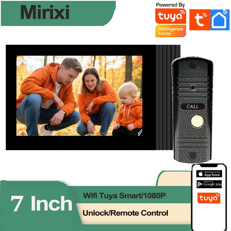 

Беспроводной видеодомофон Tuya 7 дюймов 1080P