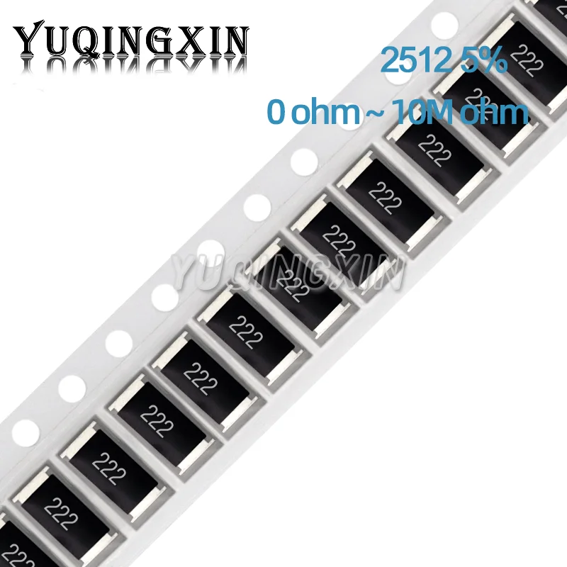 

50pcs 2512 5% 1W Resistor 0R - 10M 0 1 10 47 100 150 220 470 ohm 1R 10R 47R 100R 220R 470R 1K 2.2K 4.7K 10K 47K 100K 220K 1M