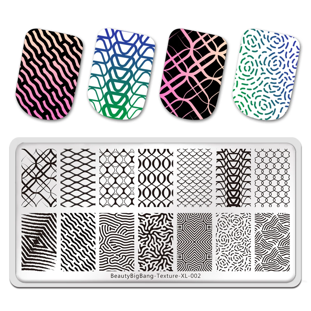 

BeautyBigBang Geometry Nail Stamping Plates New Animals Bear Character Design Fairy Tales Nail Art Stamps Texture XL-002