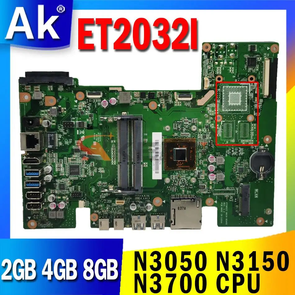 

ET2032I Motherboard W/ J2900 J1800 CPU UMA for ASUS ET2032I ET2032 All-in-one Motherboard Mainboard