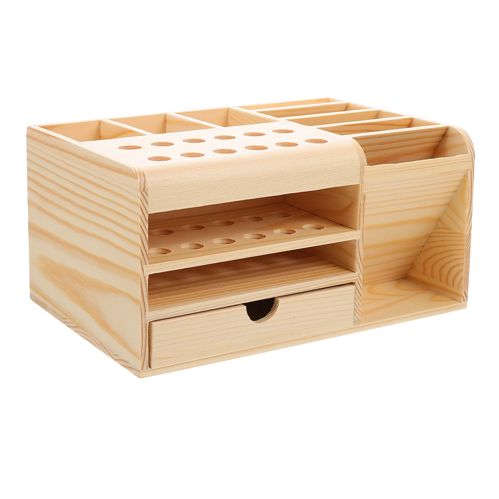 

Desktop Holder Organizer Wooden Desk Wooden Desk Desktop Storage Box Sundries Organizer Remote Controls Container Holder