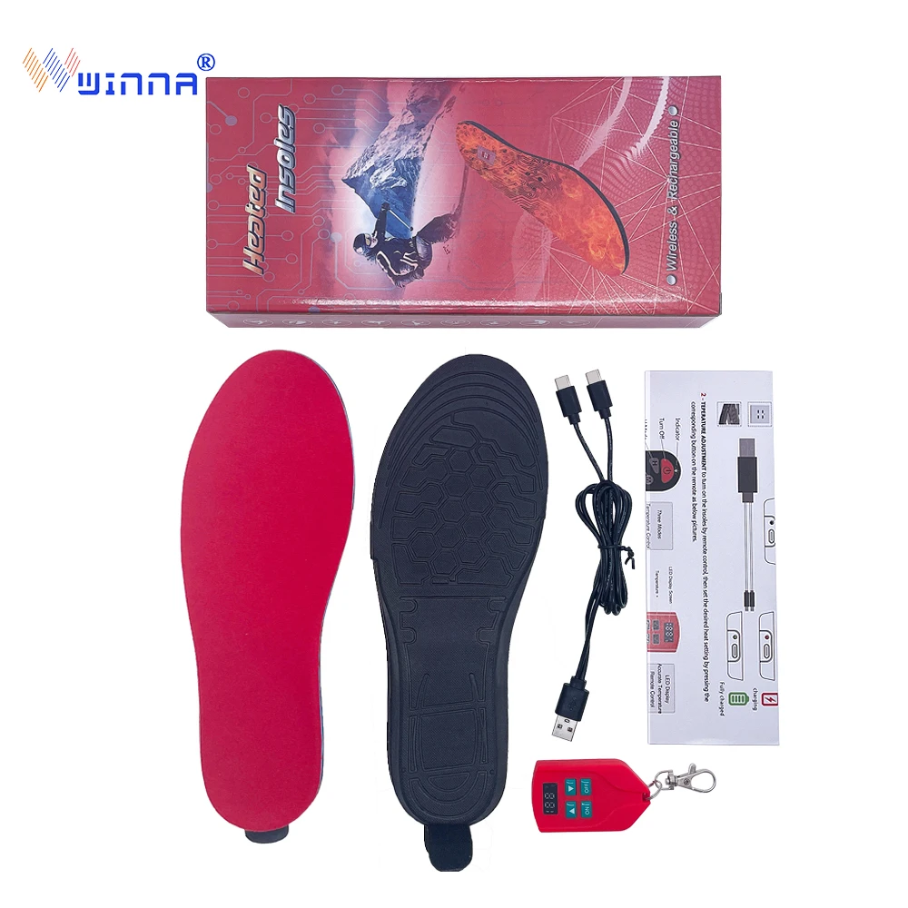 USB Heated Shoe Insoles Electric Foot Warming Pad Feet Warmer Sock Pad Mat Winter Outdoor Sports Heating Insoles Unisex