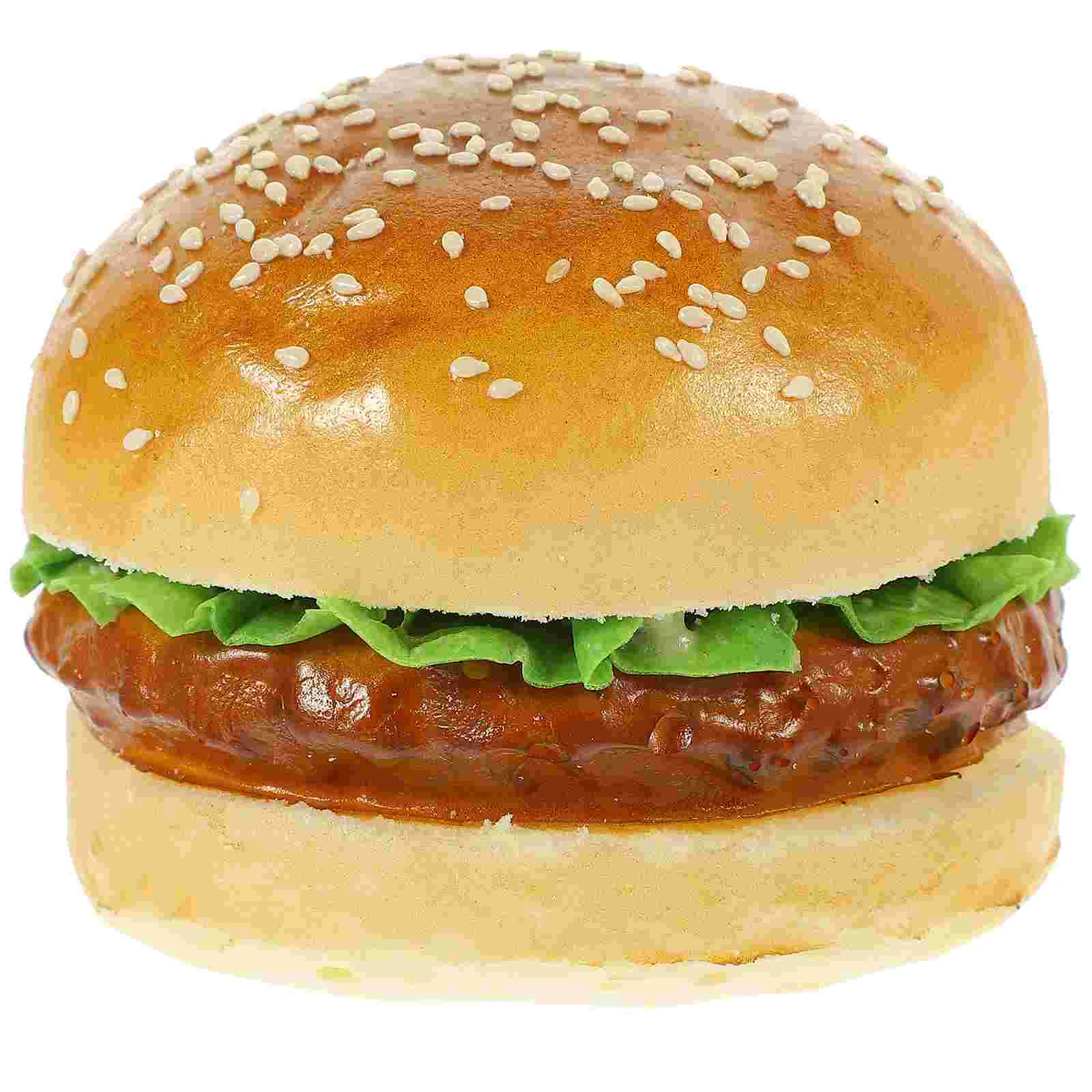 

Simulated Hamburger Model Cabinet Decor Artificial Sandwich Simulation Burger Bread Fake Pizza Pu Pretend Play Food Toy