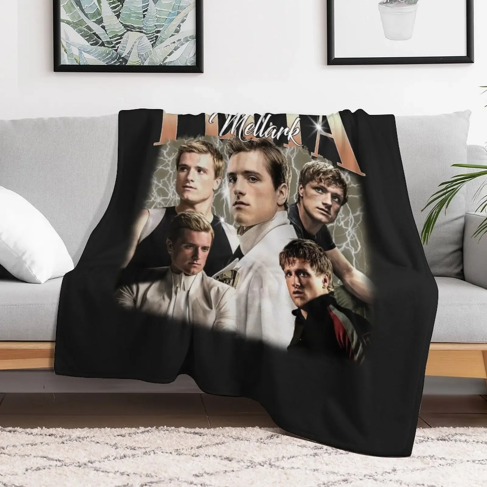 Фото Винтажная толстовка Peeta Mellark унисекс, лимитированная серия, подарок, лучшая идея для подарка фанату, плед с изображением Питы Мелларка №2