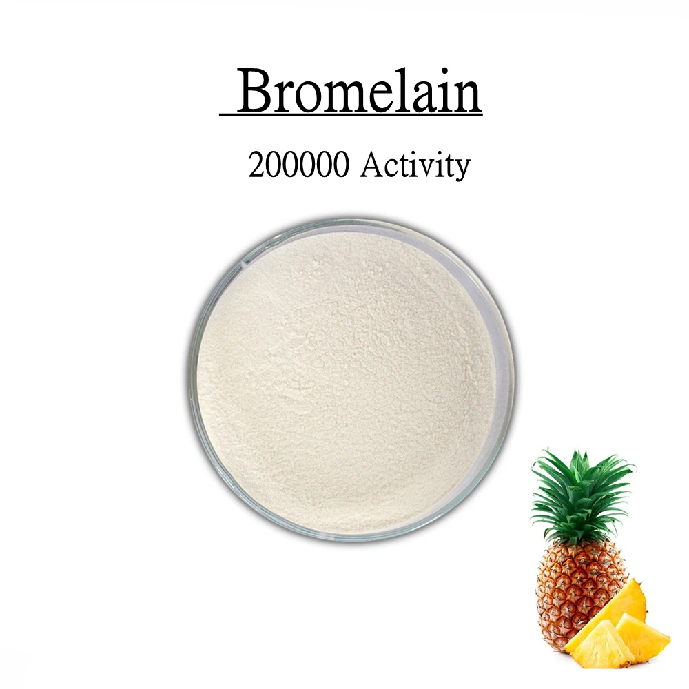 

Bromelain 200000 Activity Natural Pineapple Stem Juice Pineapple Enzyme Plant Source Food Grade
