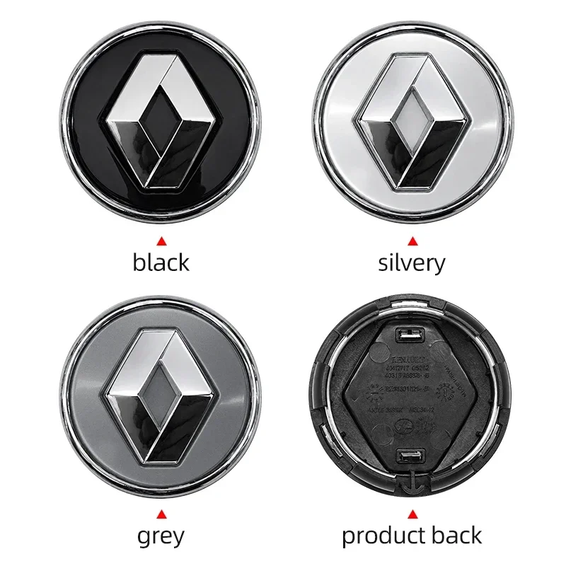Фото Для Renault Megane 2 3 Clio 4 Trafic Captur Emblems Kangoo Zoe RS 4 шт. 57 мм, эмблемы на центральную крышку колеса, логотип на ступице, накладки на диски. №2