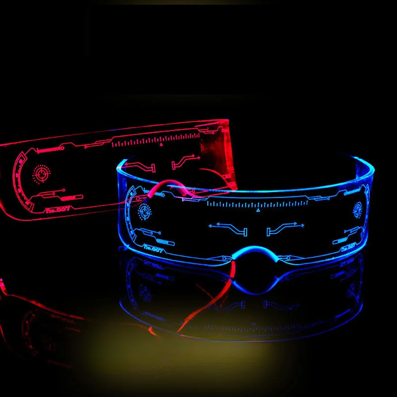 

Светящиеся солнцезащитные очки со светодиодной подсветкой, винтажные стильные очки в стиле панк для мужчин и женщин