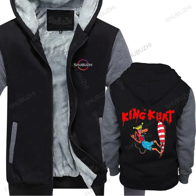 

man vintage hoodies Surfing Kurt fleece hoody king kurt psychobilly punk new wave 1980s elivis meteors stray cats guana batz