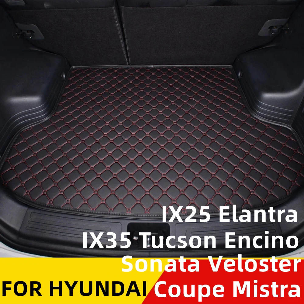 

Car Trunk Mat For HYUNDAI Tucson Elantra Sonata Veloster Coupe Mistra Encino IX35 IX25 Rear Cargo Cover Carpet Pad Boot Liner