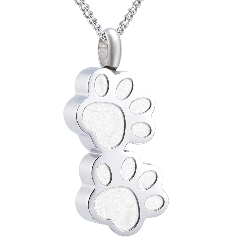 

5pcs Pet Paw Cremation Urn Necklace Memorial Jewelry for Ashes Keepsake 316L Stainless Steel Urns