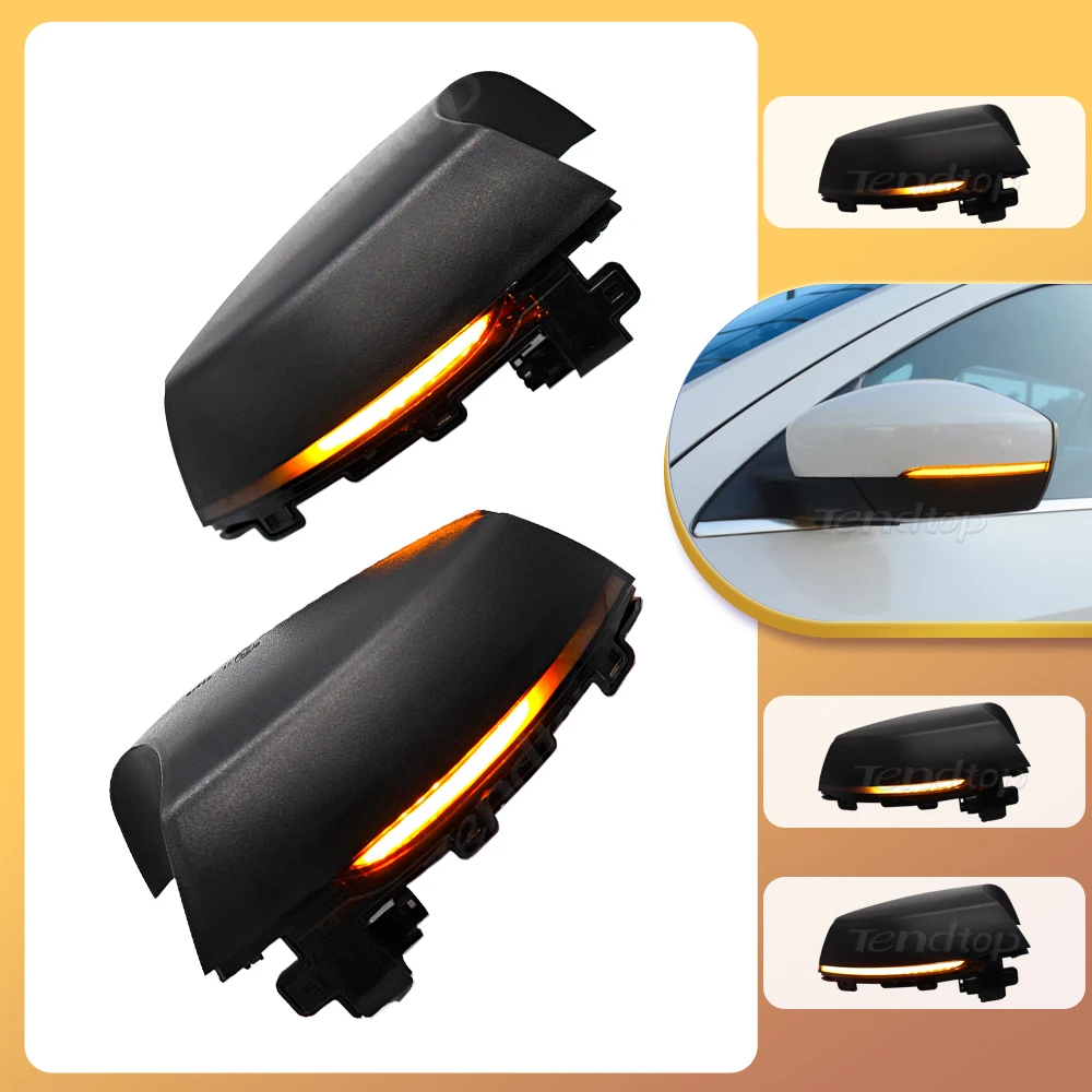 2pcs Dynamic LED Flashing Turn Signal Light Side Mirror Indicator Lamp For VW Polo MK5 6R 2009-2013 POLO 6C 2014 2015 2016 2017