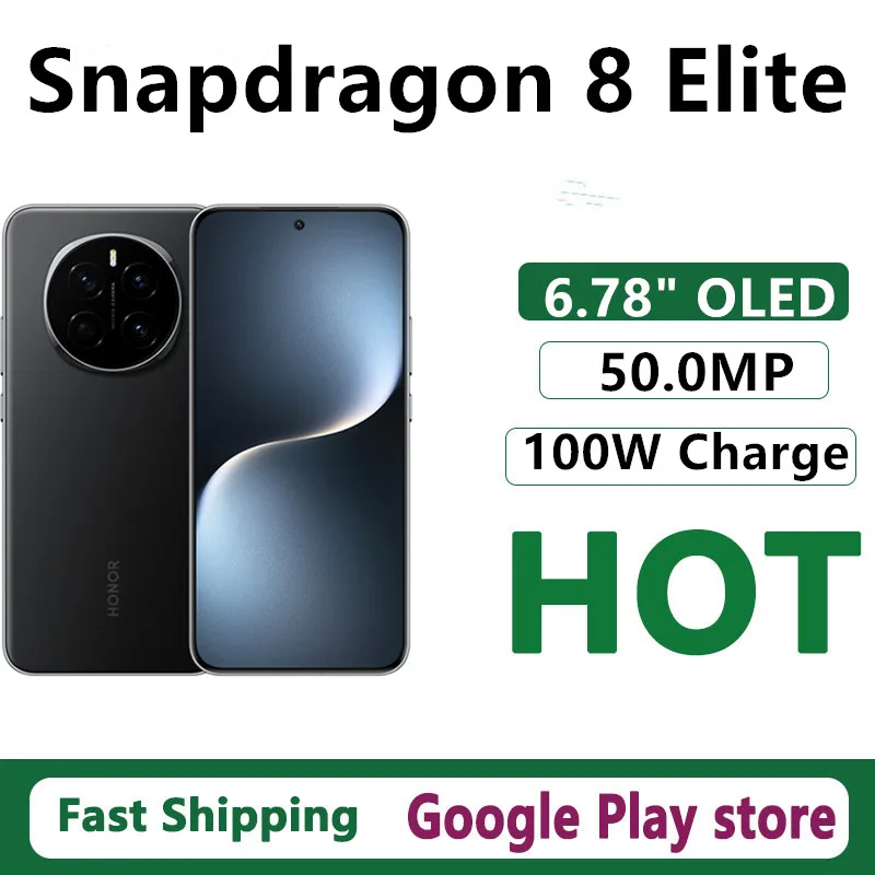 Оригинальный мобильный телефон Honor Magic 7 Snapdragon 8 Elite Android 15 0 OTA 6 78 дюйма OLED 120 Гц 50 МП